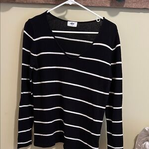 Old Navy V-neck Black Knit Top